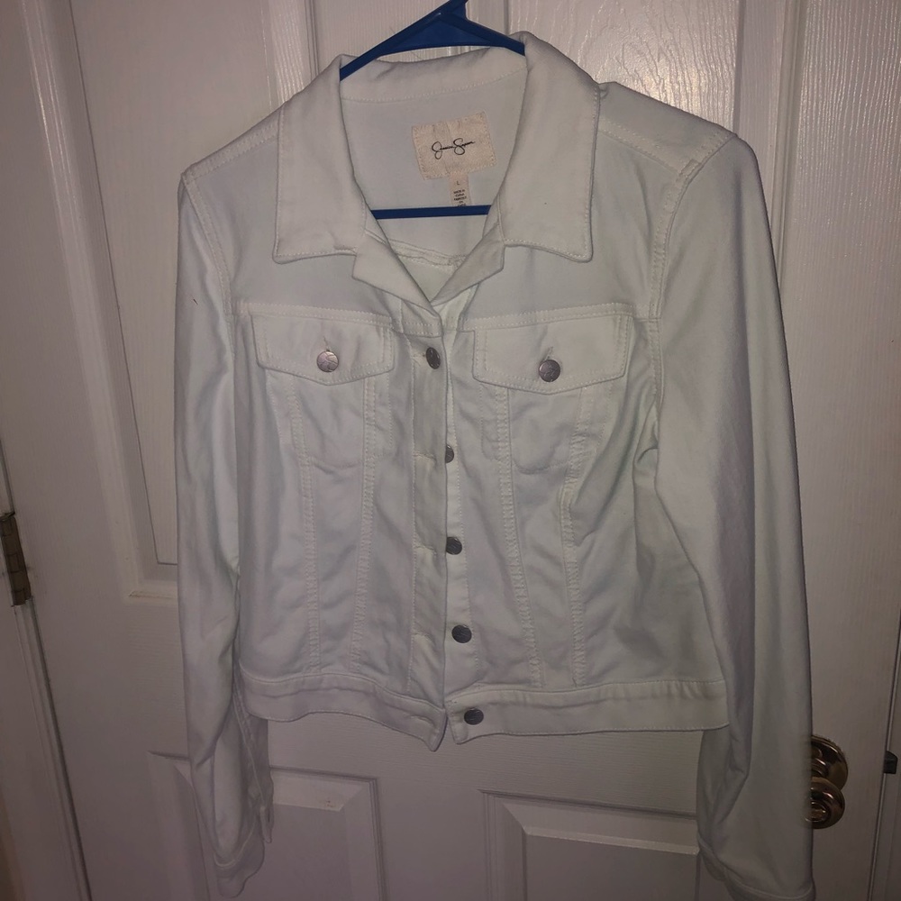 Cotton jacket with denim look